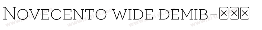 Novecento wide demib字体转换